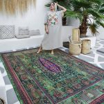 فرش 6 متری سبز سرو شیراز