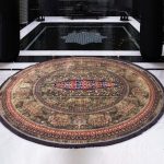 فرش دایره قطر 2 سرو شیراز سبز