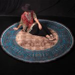 فرش دایره قطر 1/5 کف ساده در رنگبندی
